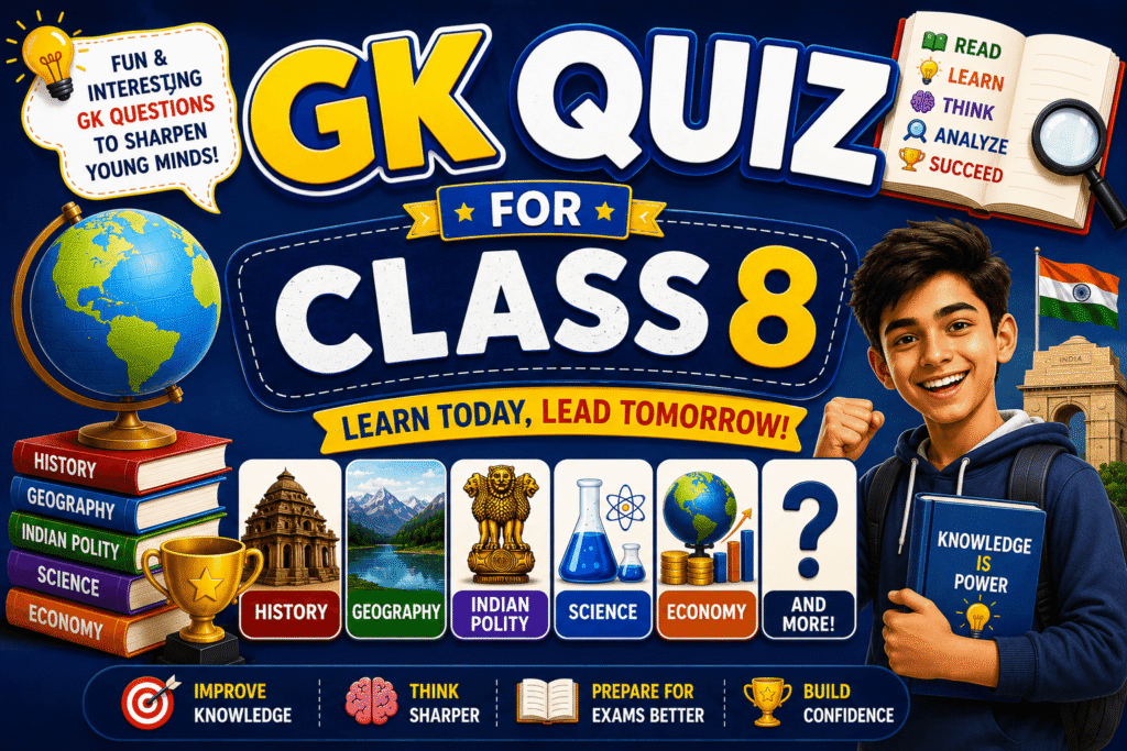 gk quiz for class 8